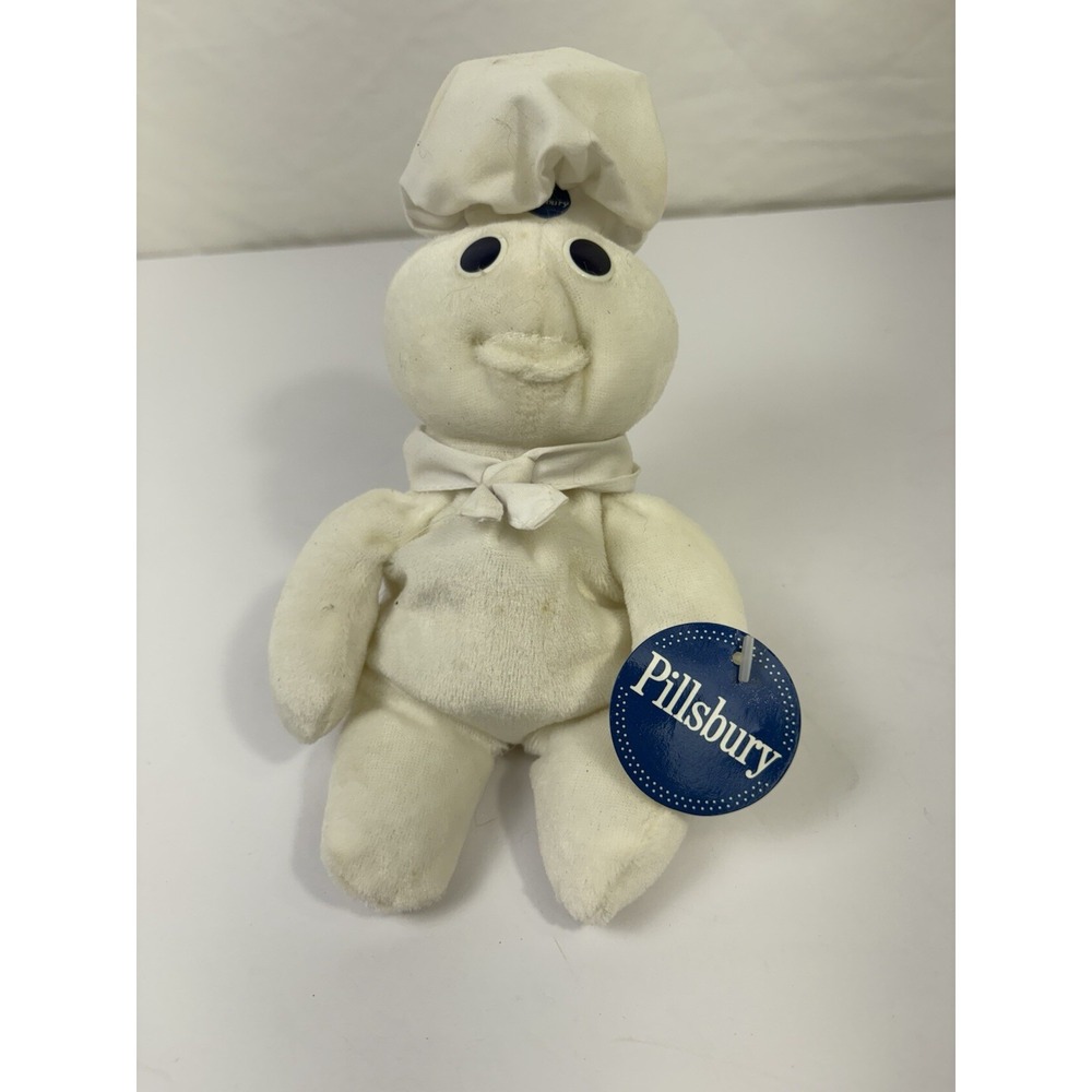Vintage 1997 Pillsbury Doughboy Plush Bean Bag Stuffed 9" By Salon With Tag